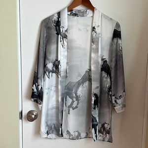 AllSaints Horse Print Kimono jacket